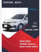 TOYOTA AXIO 2022-2023 OWNERS MANUAL
